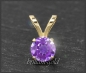 Preview: Anhänger 585 Gold Amethyst violett 4,5,6,7mm